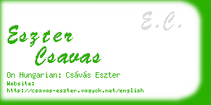 eszter csavas business card